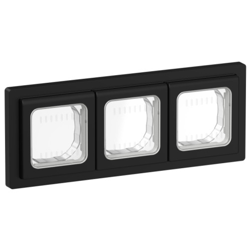 Рамка/ FLITE рамка 3-местная IP55 Рпро-3-55-ФлЧ черный IEK