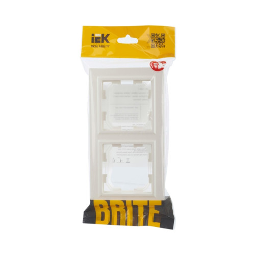Рамка/ BRITE Рамка 2 поста IP44 РУ-2-БрЖ-44 жемчуг