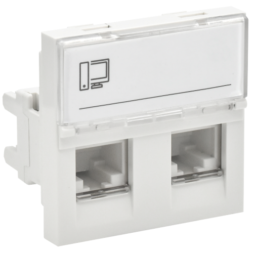 PRIMER РКИ-22-00-П-6 Розетка RJ45 кат.6 (2м/2вх) бел. IEK PRIMER РКИ-22-00-П-6 Розетка RJ45 кат.6 (2м/2вх) бел. IEK