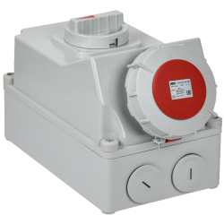 Розетка с мех. блок. ССИ-835 63А-6ч 380В 3P+PE+N IP67 IEK