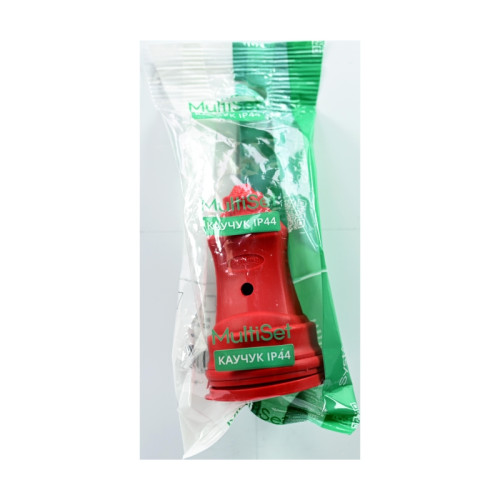 Розетка/ MultiSet розетка 2К+З кабельная каучуковая 16А/250В IP44 Красная