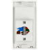 PRIMER РКИ-10-00-П-6 Розетка RJ45 кат.6 (1 мод.) бел. IEK