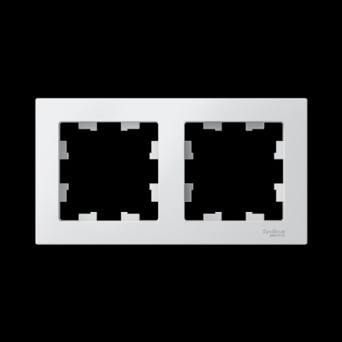 ATLASDESIGN 2-постовая РАМКА, универсальная, БЕЛЫЙ