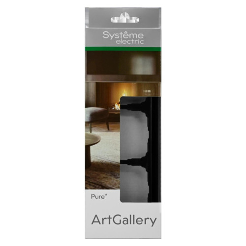 Рамка/ ARTGALLERY PURE 3-постовая рамка, органическое стекло черный
