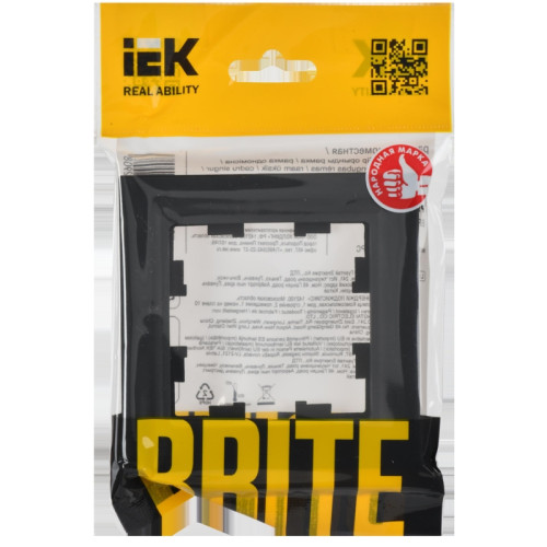 BRITE Рамка 1-мест. РУ-1-БрГ граф. IEK