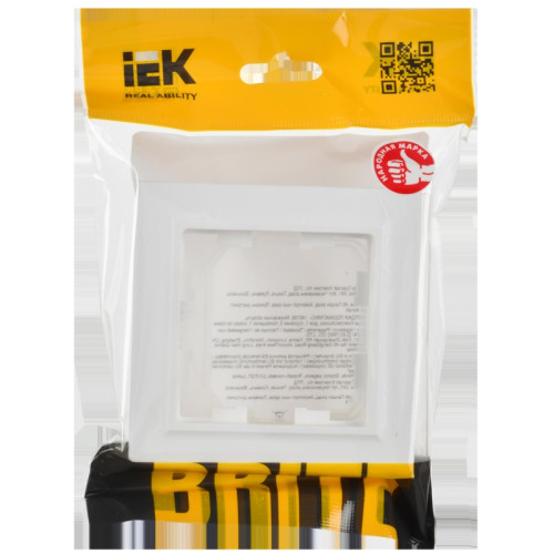 Рамка/ BRITE рамка 1-местная IP44 РУ-1-БрАБ-44 арктический белый IEK