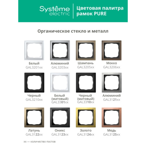 Рамка/ ARTGALLERY PURE 3-постовая рамка, металл латунь