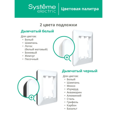 Рамка/ ATLASDESIGN AIR 2-постовая РАМКА, БЕЛЫЙ/дымчатый черный