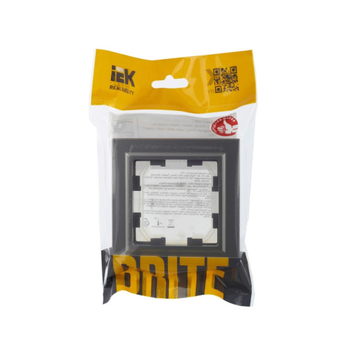 Рамка/ BRITE рамка 1 пост IP44 РУ-1-БрС-44 сталь