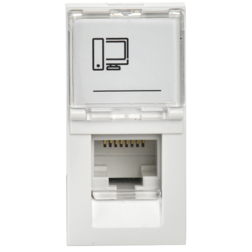 PRIMER РКИ-10-00-П-6 Розетка RJ45 кат.6 (1 мод.) бел. IEK