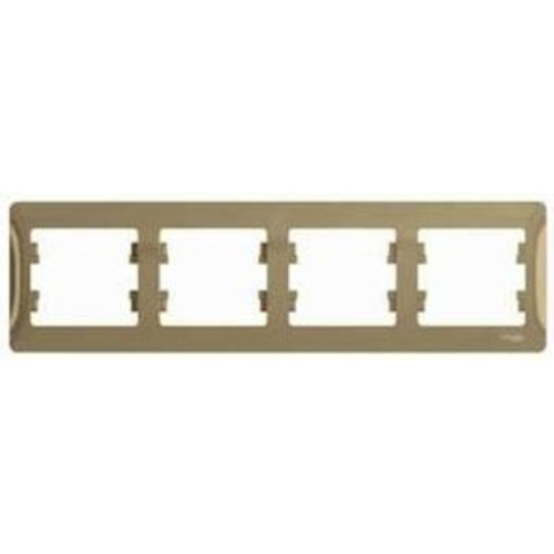 GLOSSA рамка горизонтальная 4 поста титан