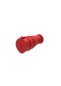 Розетка/ MultiSet розетка 2К+З кабельная каучуковая 16А/250В IP44 Красная