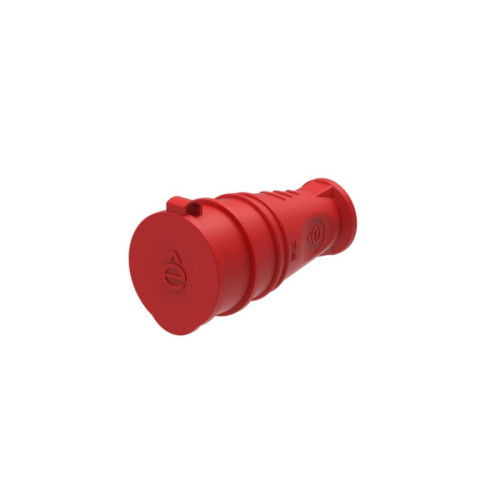 Розетка/ MultiSet розетка 2К+З кабельная каучуковая 16А/250В IP44 Красная