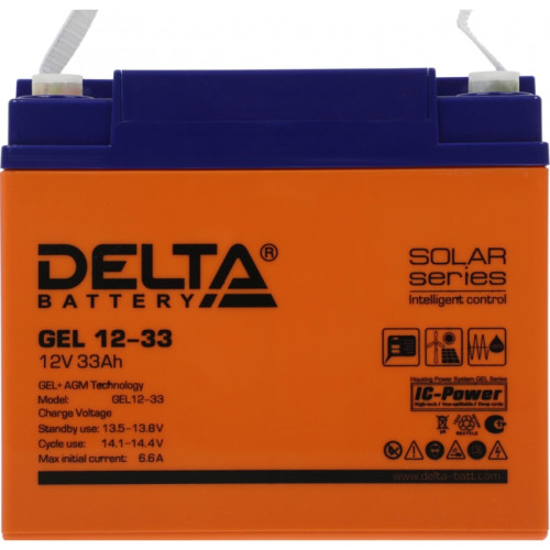 Батарея Vektor Battery серия GEL, GEL 12-33, напряжение 12В, емкость 33 Ач (разряд 10 часов), макс. ток разряда (5 сек.) 330А, макс. ток заряда 6,6 А, свинцово-кислотная типа GEL, клеммы M6, ДxШxВ 196x130x154мм., вес 10,1 кг., срок службы 13 лет Батарея Vektor Battery серия GEL, GEL 12-33, напряжение 12В, емкость 33 Ач (разряд 10 часов), макс. ток разряда (5 сек.) 330А, макс. ток заряда 6,6 А, свинцово-кислотная типа GEL, клеммы M6, ДxШxВ 196x130x154мм., вес 10,1 кг., срок службы 13 лет