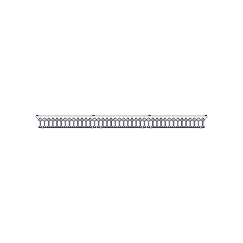 Systeme Electric vertical cable manager, Excelente series, plastic fingers, with cover, for 42U cabinets 750mm and 800mm wide