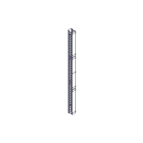 Systeme Electric vertical cable manager, Excelente series, plastic fingers, with cover, for 48U cabinets 750mm and 800mm wide