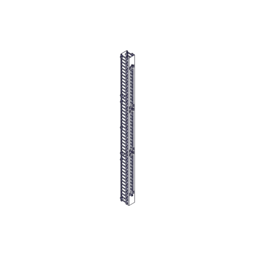 Systeme Electric vertical cable manager, Excelente series, plastic fingers, with cover, for 48U cabinets 750mm and 800mm wide