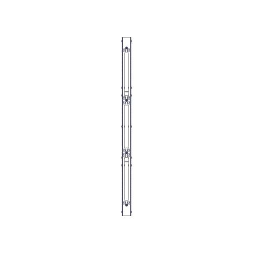 Systeme Electric vertical cable manager, Excelente series, plastic fingers, with cover, for 48U cabinets 750mm and 800mm wide