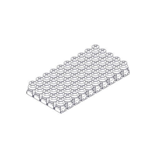 Mounting kit Systeme Electric, Uniprom series, M6 (screw, washer, snap nut), pack of 50 pcs.