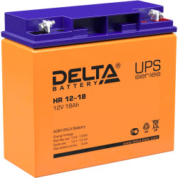 Battery Delta HR 12-18, voltage 12V, capacity 18Ah, 181х77х167mm