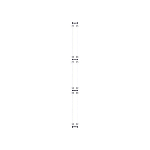Systeme Electric vertical cable manager, Excelente series, plastic fingers, with cover, for 42U cabinets 750mm and 800mm wide