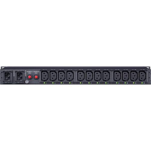 Блок распределения питания/ ATS CyberPower PDU44004 1U type, 10Amp, plug IEC 320 C14, (12) IEC 320 C13