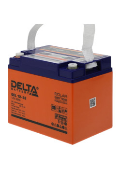 Батарея Vektor Battery серия GEL, GEL 12-33, напряжение 12В, емкость 33 Ач (разряд 10 часов), макс. ток разряда (5 сек.) 330А, макс. ток заряда 6,6 А, свинцово-кислотная типа GEL, клеммы M6, ДxШxВ 196x130x154мм., вес 10,1 кг., срок службы 13 лет