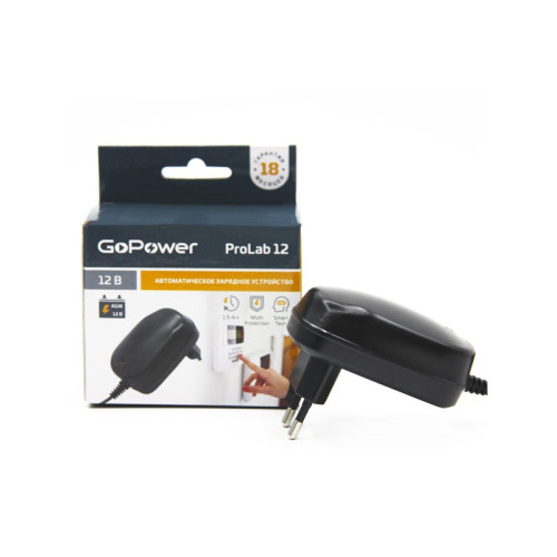 З/У для свинцово-кислотных аккумуляторов 12V GoPower ProLab 12 1.0A (1/100) З/У для свинцово-кислотных аккумуляторов 12V GoPower ProLab 12 1.0A (1/100)