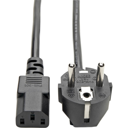 Кабель питания C13 to Schuko, 10A, 250V, 17 AWG, 1.8 метра ,черный/ C13 to Schuko, European Computer Power Cord - 10A, 250V, 17 AWG, 6 ft. (1.8 m), Black