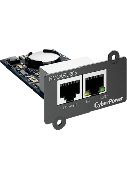 Карта удаленного управления для ИБП/ Remote management SNMP card RMCARD205 for OL, OLS, PR, OR series UPSs, PowerPanel® Business Edition software, сompatible with ENVIROSENSOR, 0.15x0.15x0.07m., 0.2kg.