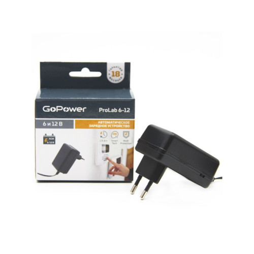 З/У для свинцово-кислотных аккумуляторов 6 и 12V GoPower ProLab 6-12 1.0A (1/100) З/У для свинцово-кислотных аккумуляторов 6 и 12V GoPower ProLab 6-12 1.0A (1/100)