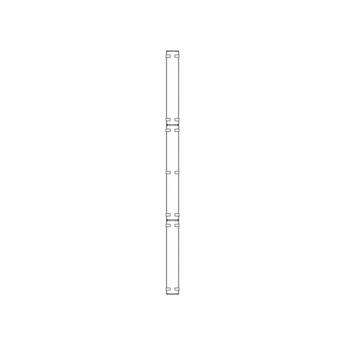 Systeme Electric vertical cable manager, Excelente series, plastic fingers, with cover, for 48U cabinets 750mm and 800mm wide
