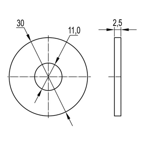 Шайба М10 кузовная DIN9021