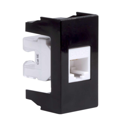 Розетка RJ-45 кат.5E,Viva,1 мод.,черн Розетка RJ-45 кат.5E,Viva,1 мод.,черн
