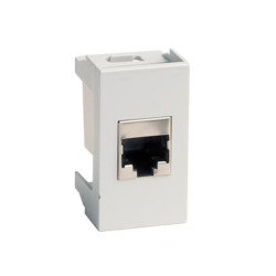 Ком.роз. RJ45 кат.5e экран., 8P8C,  Viva, белая, 1мод