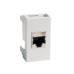 Ком.роз. RJ45 кат.5e экран., 8P8C,  Viva, белая, 1мод