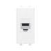 Компьютерная розетка/ Avanti Компьютерная розетка RJ-45 без шторки модульная кат.5е экранированная Белое облако 1 модуль