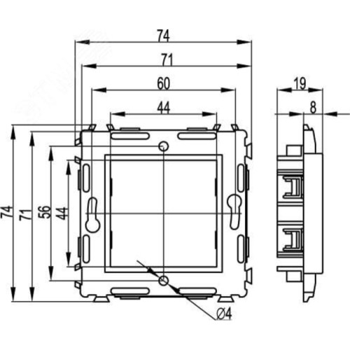 Каркас/ BRAVA Каркас 2 модуля белый IN-Liner FRONT