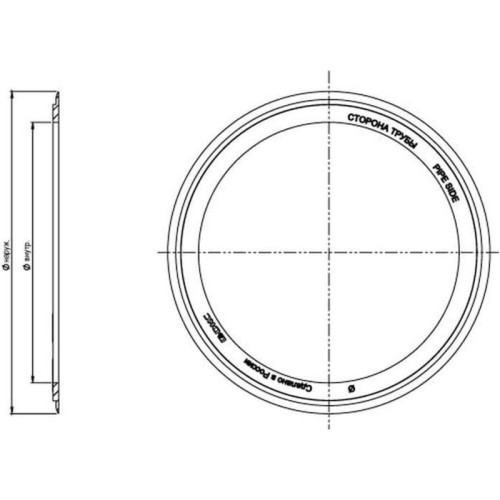 Кольцо резиновое уплотнительное для двустенной трубы/ Кольцо резиновое уплотнительное для двустенной трубы 63мм