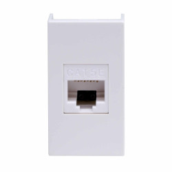 Розетка компьютерная/ VIVA Розетка компьютерная RJ-45 1 модуль категория 5е белая
