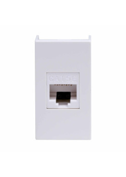 Розетка компьютерная/ VIVA Розетка компьютерная RJ-45 1 модуль категория 5е белая
