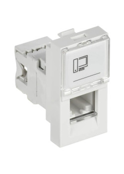 РКИ-10-00-П Розетка информационная RJ-45 UTP кат.5e (на 1 модуль) ПРАЙМЕР белая IEK