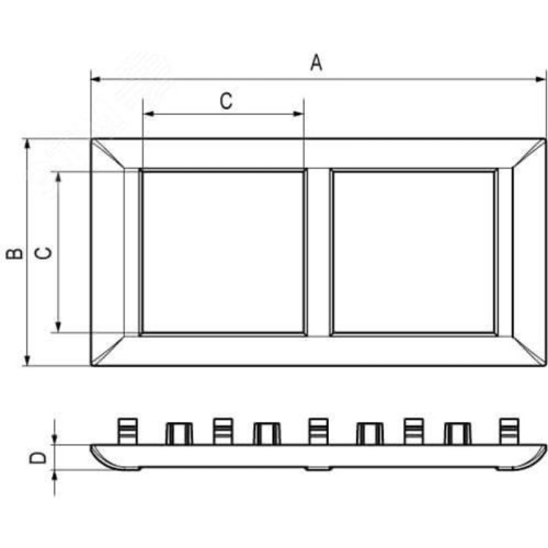 Рамка/ Avanti Рамка-суппорт белая для In-liner Front, 4 модульная