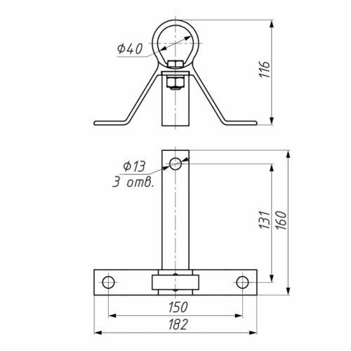 Кронштейн анкерный/ Кронштейн анкерный CT 600 P