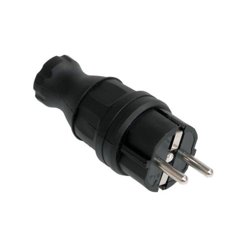 Вилка электрическая IEK Омега тип F 16А черный (PKR01-016-2-K02)