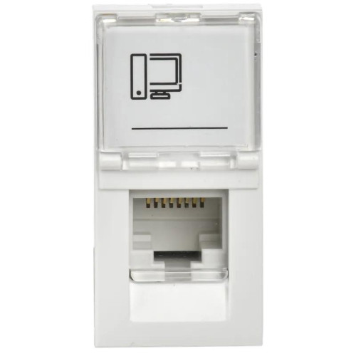 РКИ-10-00-П Розетка информационная RJ-45 UTP кат.5e (на 1 модуль) ПРАЙМЕР белая IEK