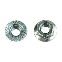 Гайка/ Гaйкa нaсeчка прeпятствующая oткручивaнию М6 гoрячeoцинкoвaннaя
