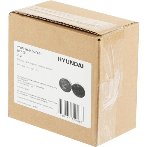 Комплект фильтров Hyundai HCF 00 черный (2шт.)