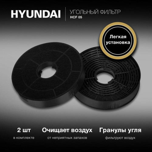 Комплект фильтров Hyundai HCF 05 черный (2шт.)