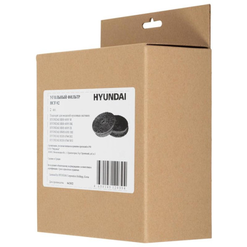 Комплект фильтров Hyundai HCF 02 черный (2шт.)